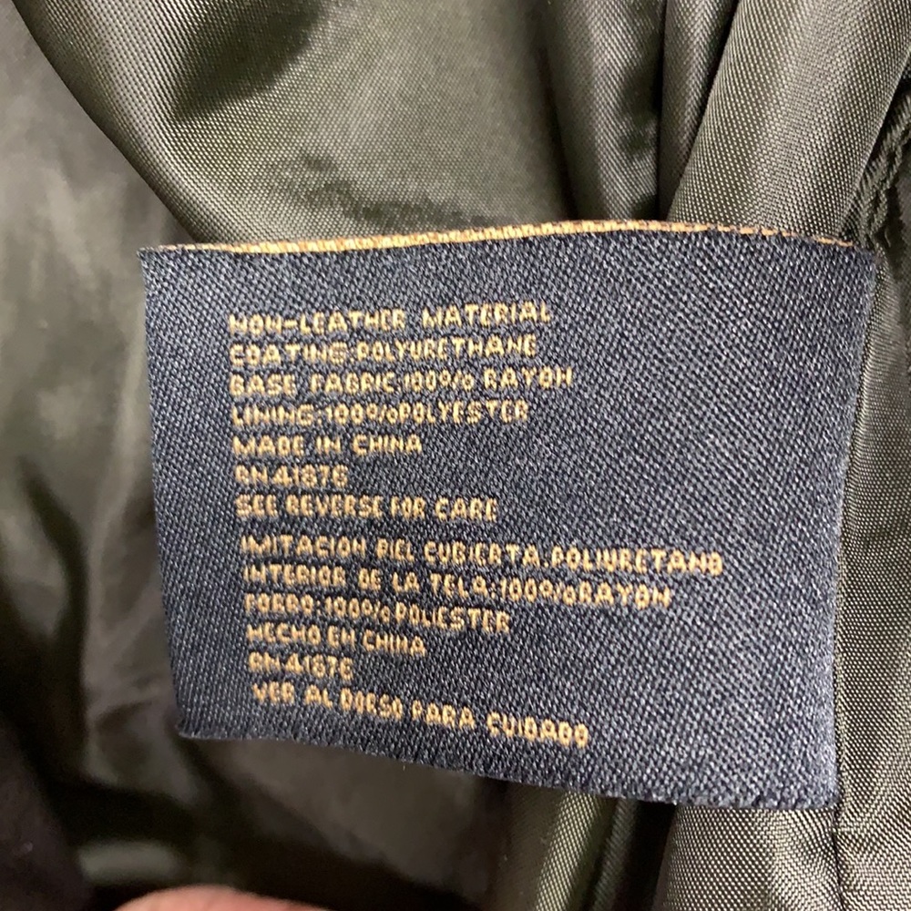 Big Chill Vintage Faux Leather Motercycle Jacket - Picture 8 of 8